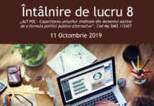 Întâlnire de lucru nr. 8 / 11 octombrie 2019